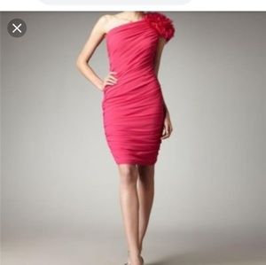 Tadashi Shoji Flamingo  Pink Dress Size 6